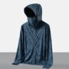 2023 new camouflage ice silk men's sun protection clothing summer hooded thin style with hood brim detachable skin clothing jacket