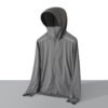 Exquisite ice silk sun protection clothing for men UPF50+ anti-ultraviolet detachable black plastic large brim couple sun protection clothing for women - Image 5